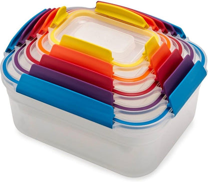 Joseph Joseph Nest Lock 5-Piece Plastic Food Kitchen Storage Container Set (Multicolour)