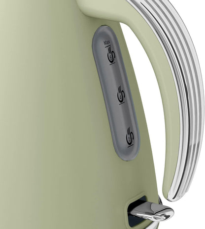 Swan Retro Kettle & 4 Slice Toaster Kitchen Set (Green)