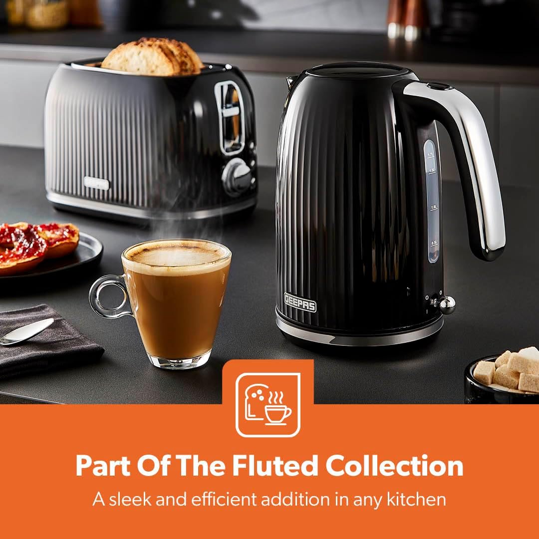GEEPAS Fluted Kettle GK38068UK-BK (Black)