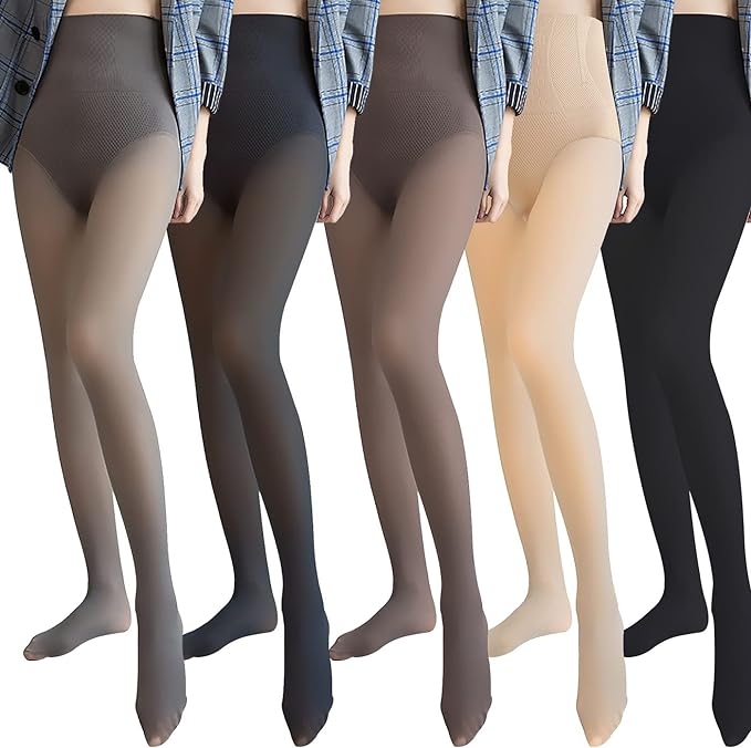 OOKIT Ladies Girls Womens Thermal Leggings Pantyhose Tights - High-Waisted Velvet - Warm Elastic Pants - Fleece Lined - Thick