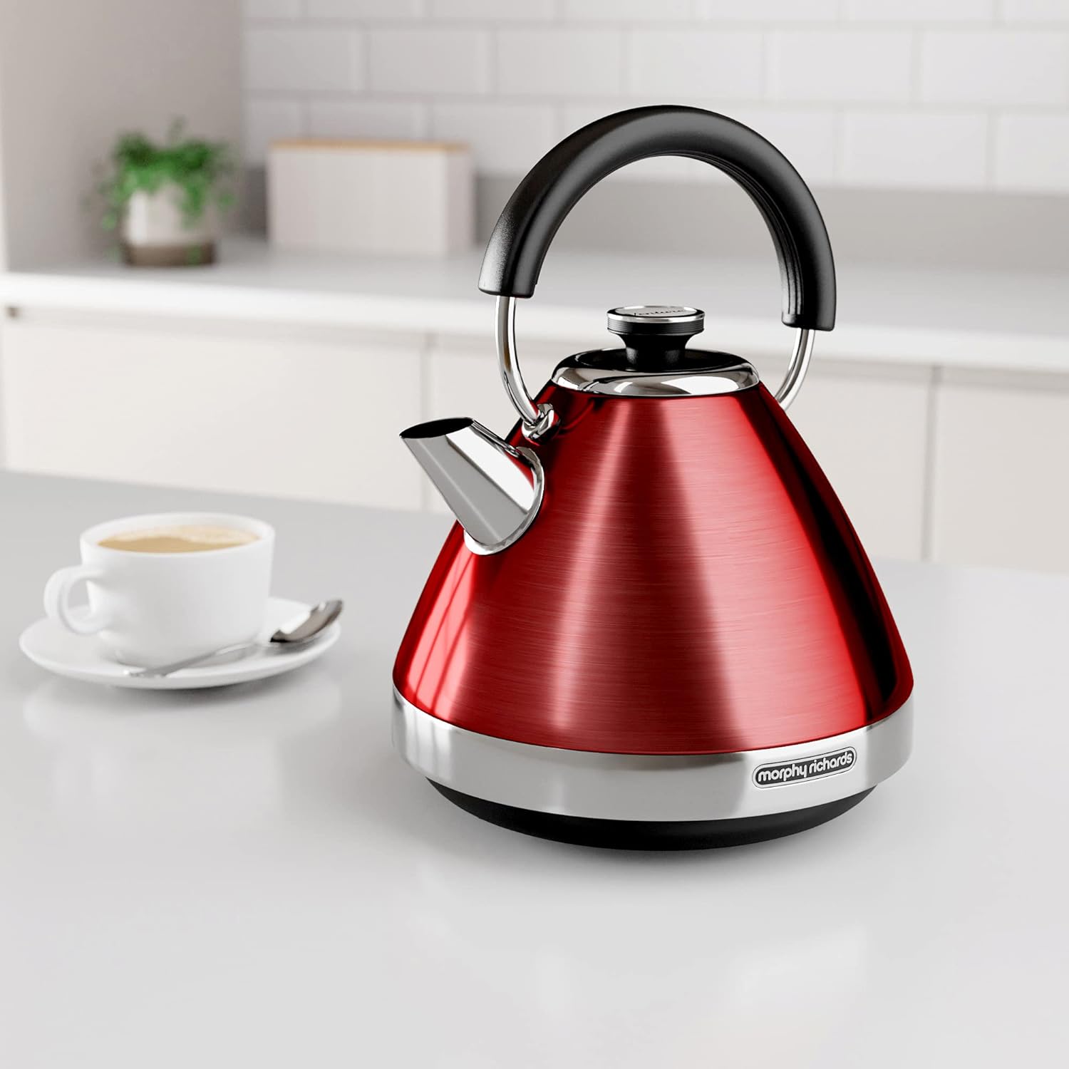 Morphy Richards Venture Kitchen Red Kettle & Toaster Set