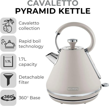 Tower Cavaletto Pyramid Kettle Fast Boil Grey/Latte T10044MSH