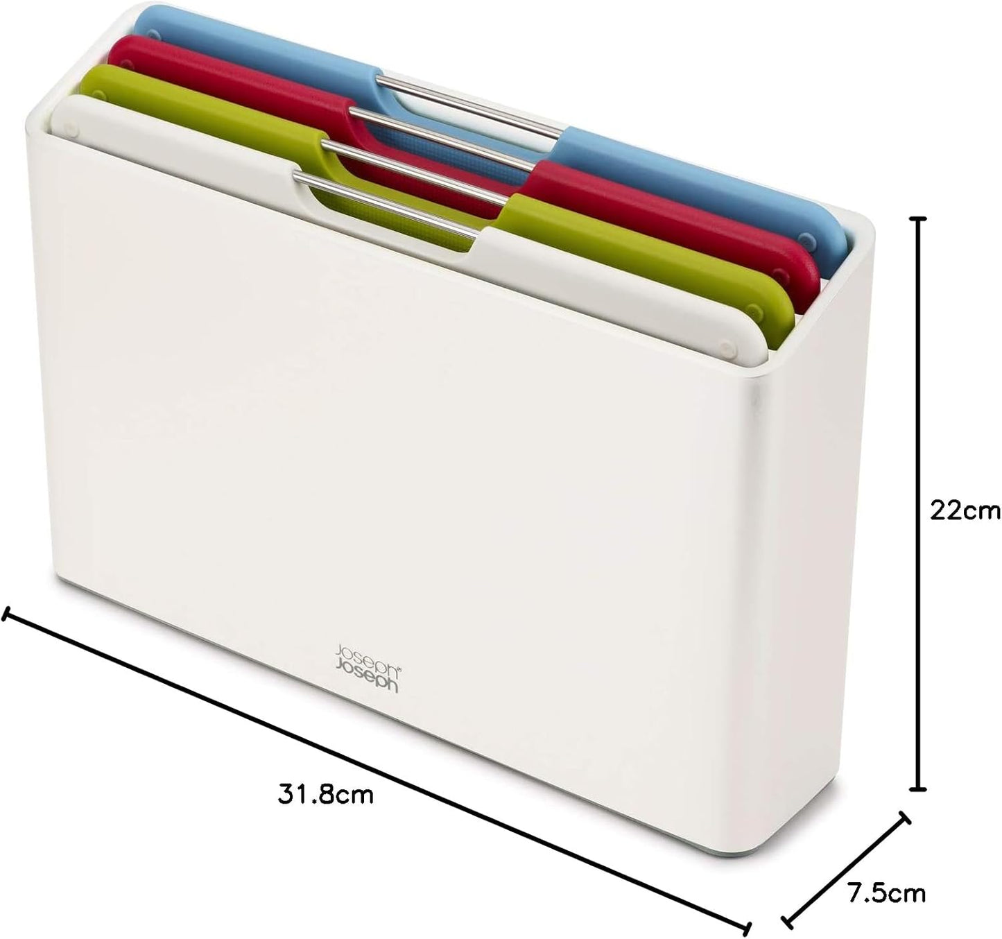 Joseph Joseph Folio 4-Piece Colour Coded Chopping Board Set 60196 (White)