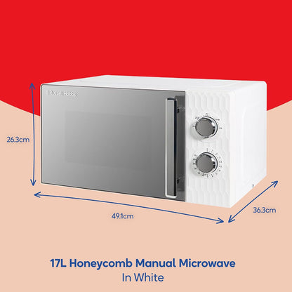 Russell Hobbs Honeycomb 17L 700W Manual Microwave RHMM715 (White)