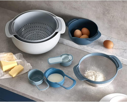 Joseph Joseph Nest 9 Plus 9-Piece Compact Food Preparation Set Blue 40101