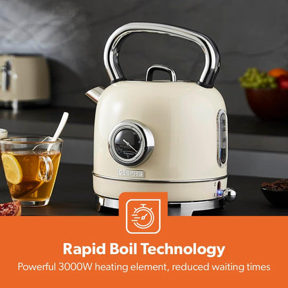 GEEPAS Retrovive Kettle GK38074UK-CR (Cream)