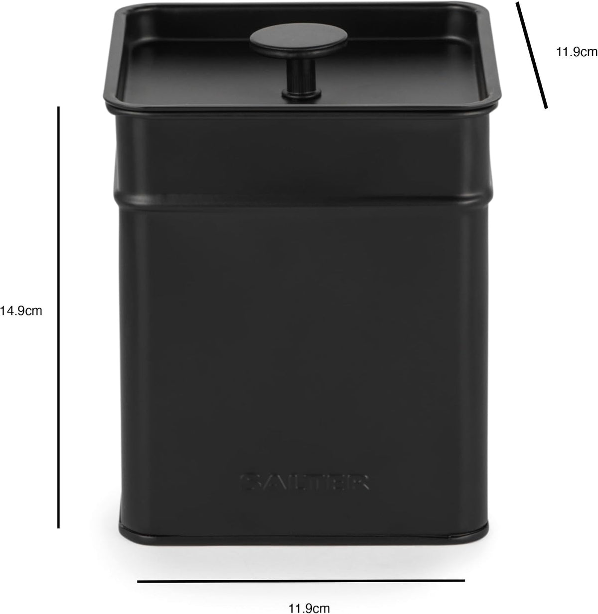 Salter Kuro Countertop Storage Set, Bread Bin & 3 Canisters BW126141EU7 (Matte Black)
