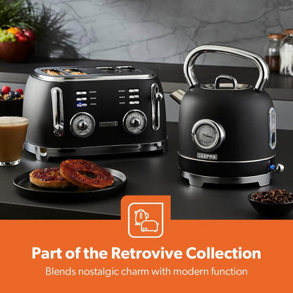 GEEPAS Retrovive Kettle GK38074UK-BK (Black)