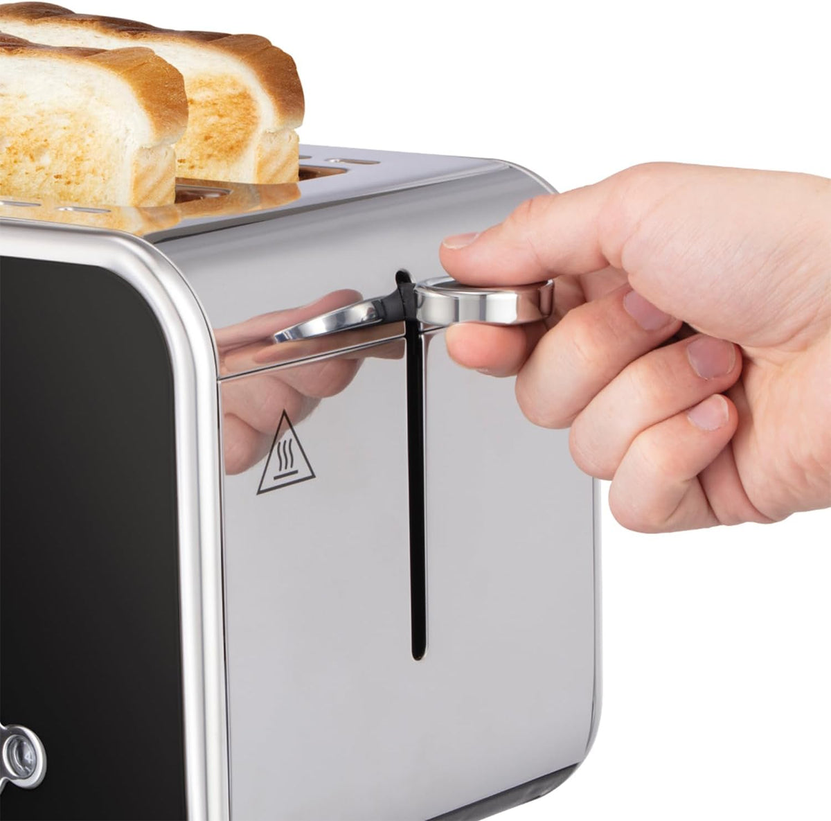 Russell Hobbs Distinctions Pyramid Kettle, 2 Slice Toaster & Microwave Kitchen Set (Black)