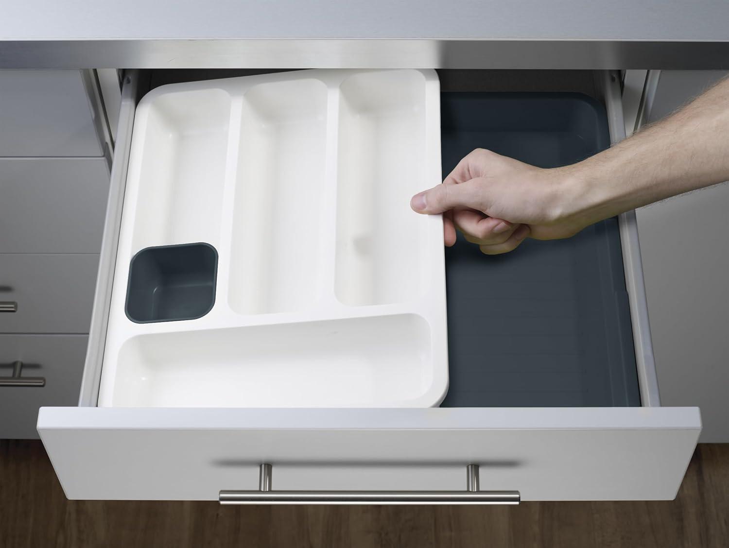 Joseph Joseph DrawerStore Expandable Grey Cutlery Tray Drawer Organiser 85042 - Vibe Home