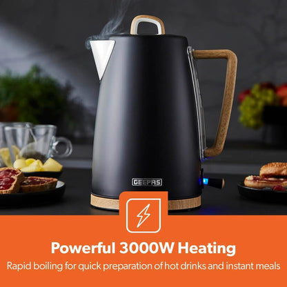 GEEPAS NordiQ Kettle GK38072UK-BK (Black)