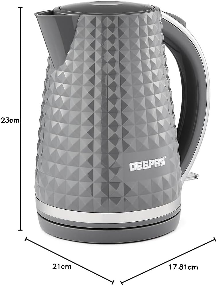 GEEPAS Argyle Kettle GK38056UK-GR (Grey)