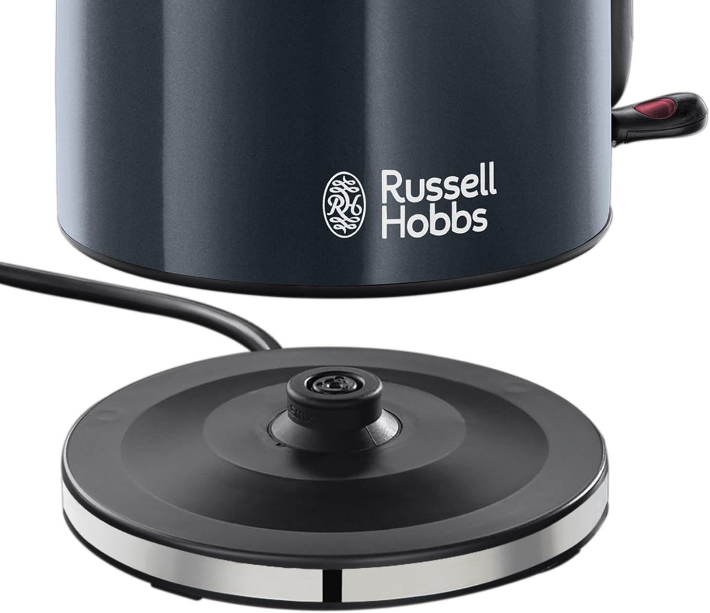 Russell Hobbs Colours Cordless Kettle with Black Handle 20414 (Grey)