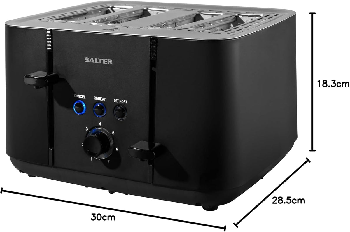Salter Kuro 4 Slice Toaster EK5565MBLKF (Matte Black)
