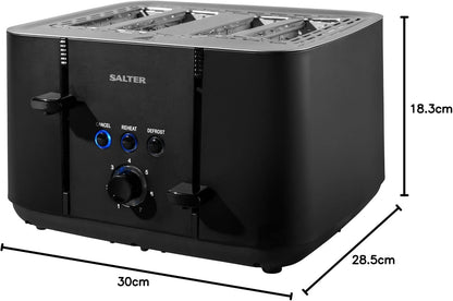 Salter Kuro 4 Slice Toaster EK5565MBLKF (Matte Black)