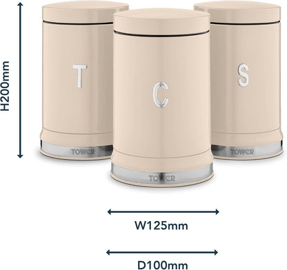 Tower Belle Canister Set Canisters T826171CHA (Chantilly Cream)