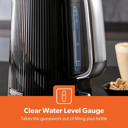 GEEPAS Arcus Kettle GK38078UK-BK (Black)
