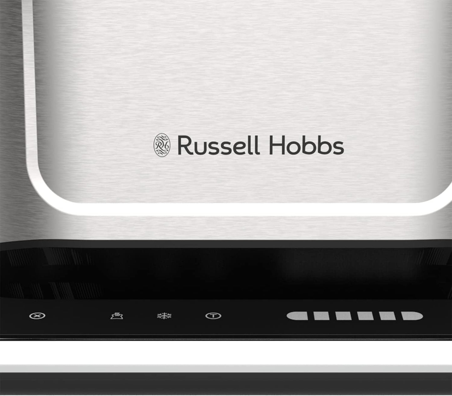 Russell Hobbs Attentiv Infuser Kettle & 2 Slice Toaster Stainless Steel Kitchen Set (Silver)