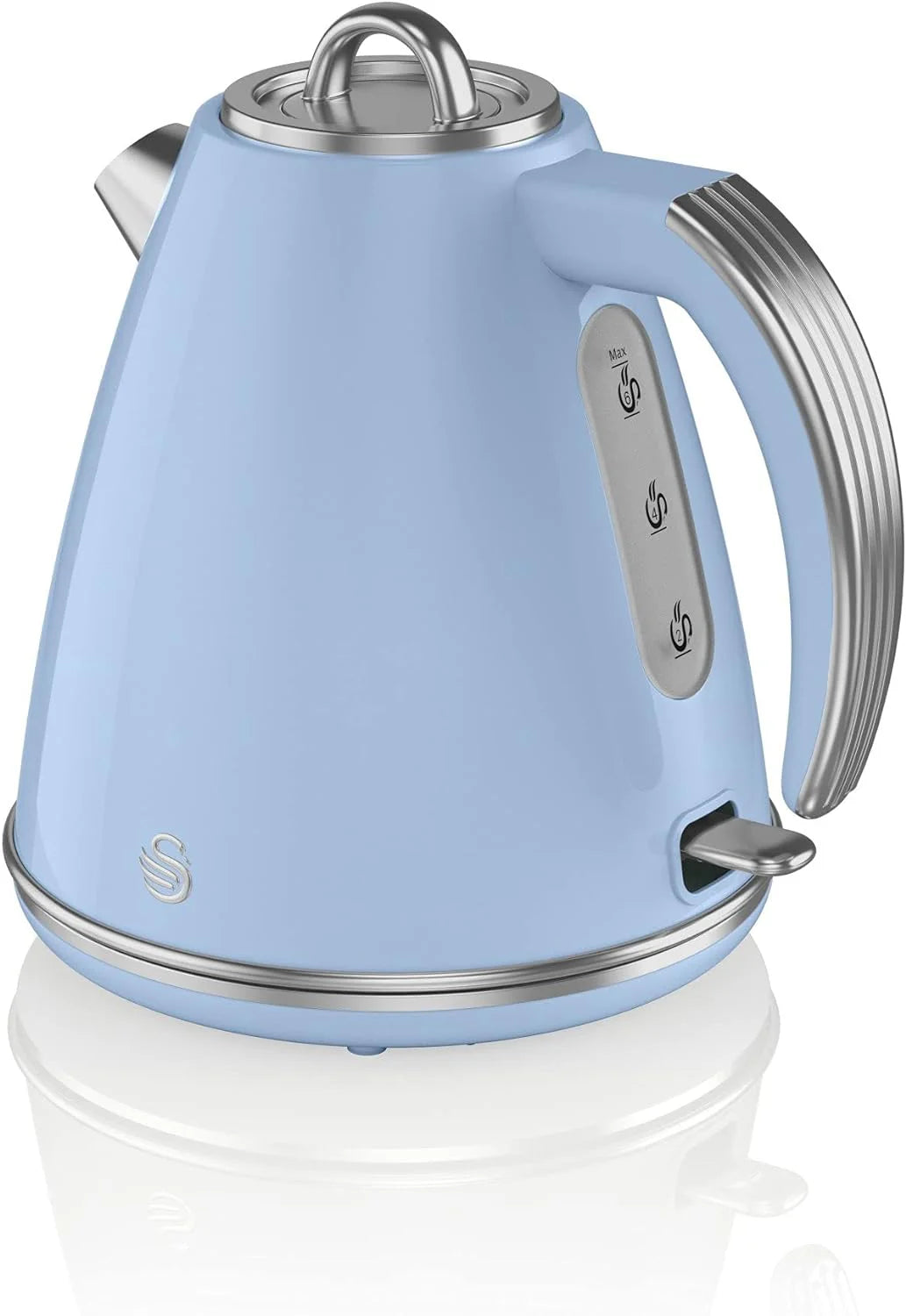 Swan Blue Kitchen Set - Kettle, 2 Slice Toaster, Bread Bin, Canisters, Towel Pole