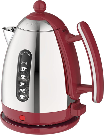 Dualit Lite Kettle Polished Gloss 72001 (Red Trim)