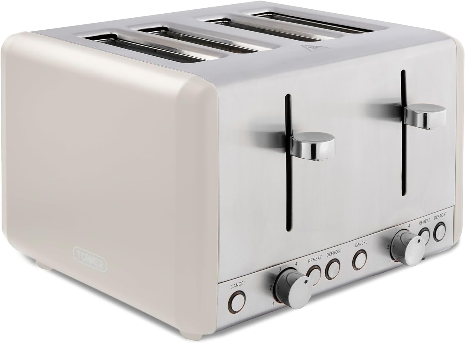 Tower Cavaletto 4 Slice Toaster Stainless Steel Latte T20051MSH