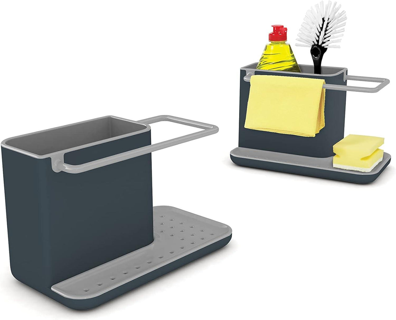 Joseph Joseph Grey Caddy Kitchen Sink Area Organiser with Sponge Holder 85022 - Vibe Home