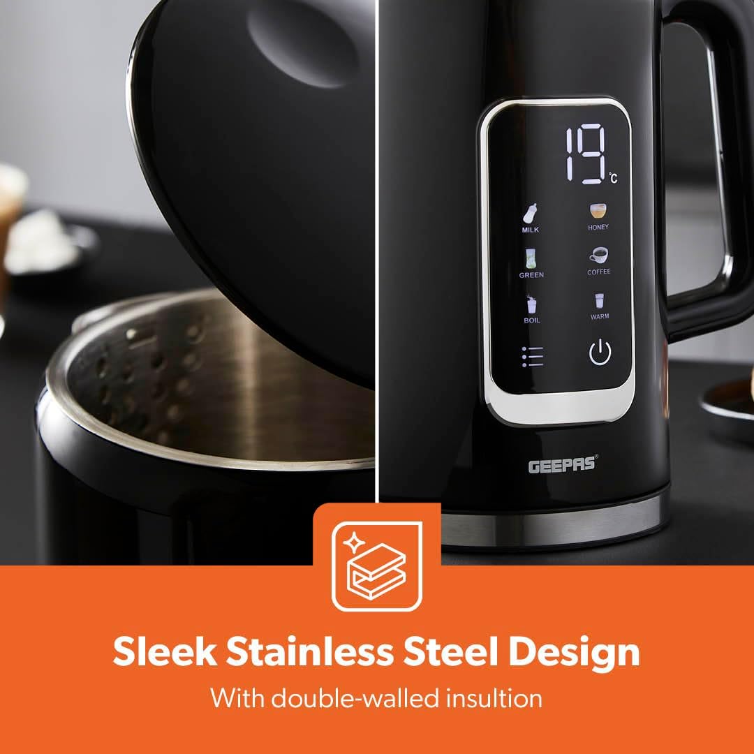 GEEPAS Digital Electric Kettle GK38071UK-BK (Black)