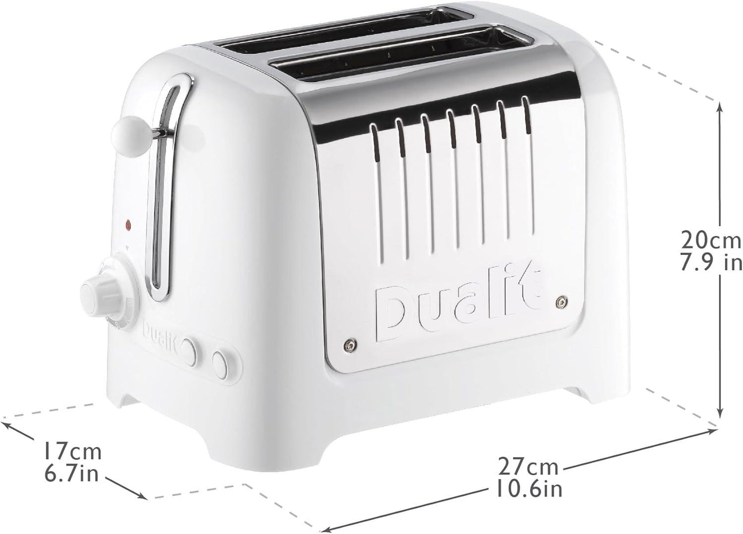 Dualit Lite Jug Kettle & 2 Slice Toaster Kitchen Set (White).