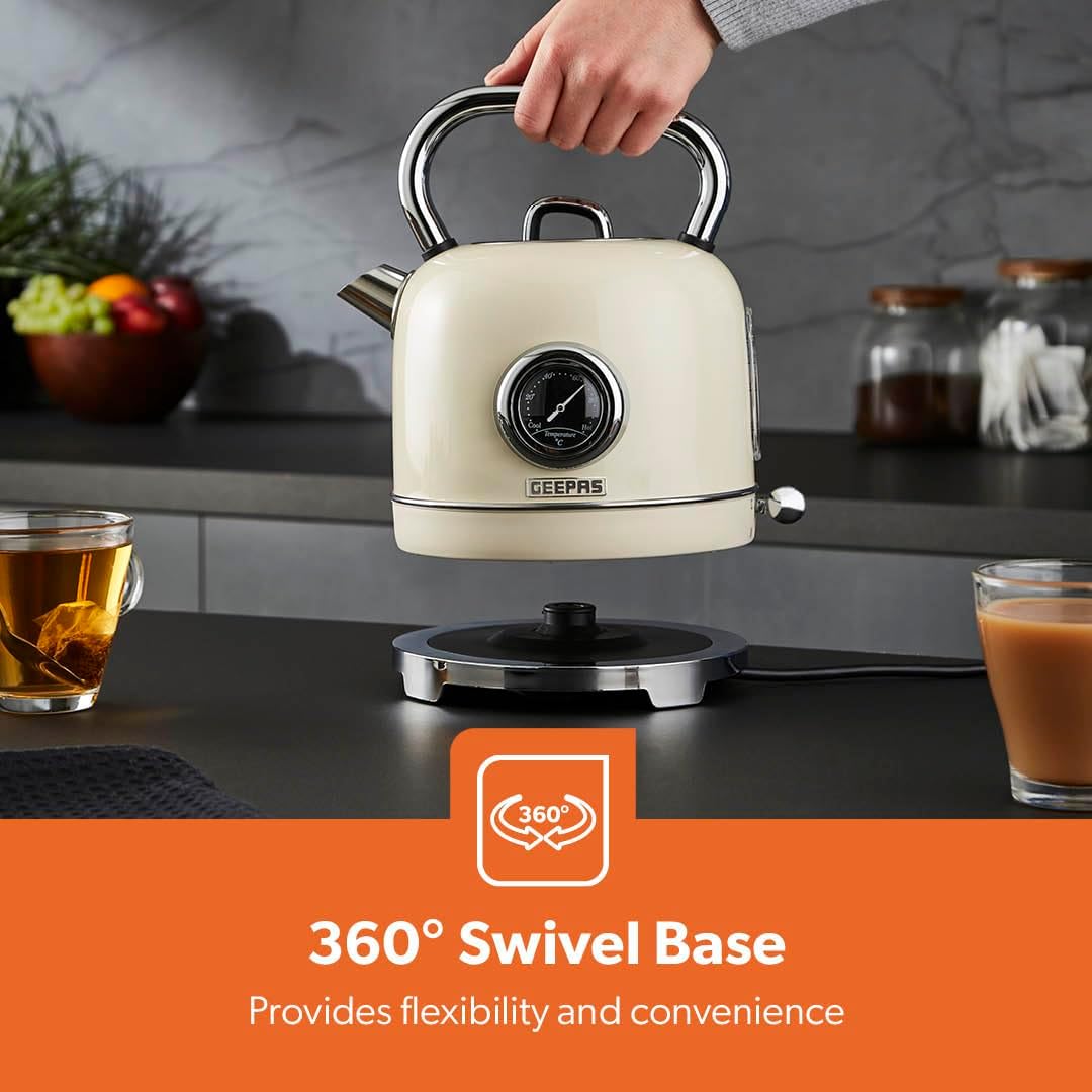 GEEPAS Retrovive Kettle GK38074UK-CR (Cream)
