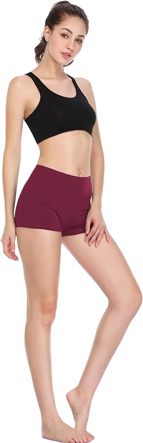 Womens Activewear Shorts XL - 3XL Elastic Stretch High Waist Support (3 Pack)