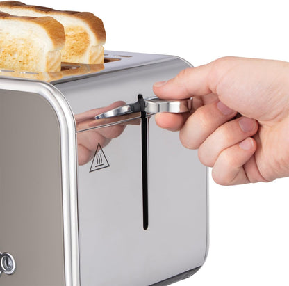Russell Hobbs Distinctions Jug Kettle, 2 Slice Toaster & Microwave Kitchen Set (Titanium)