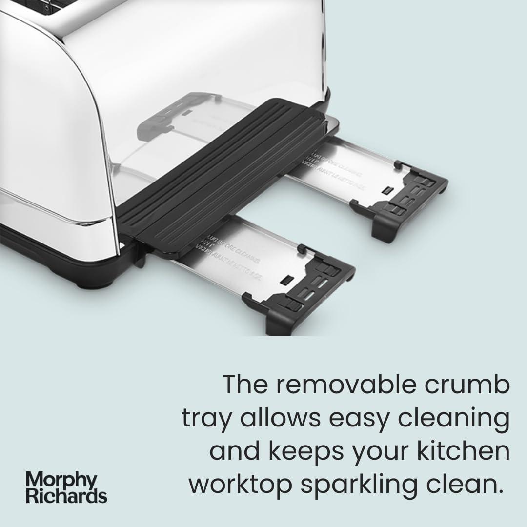 Morphy Richards Venture White 4 Slice Toaster 240134 - Vibe Home