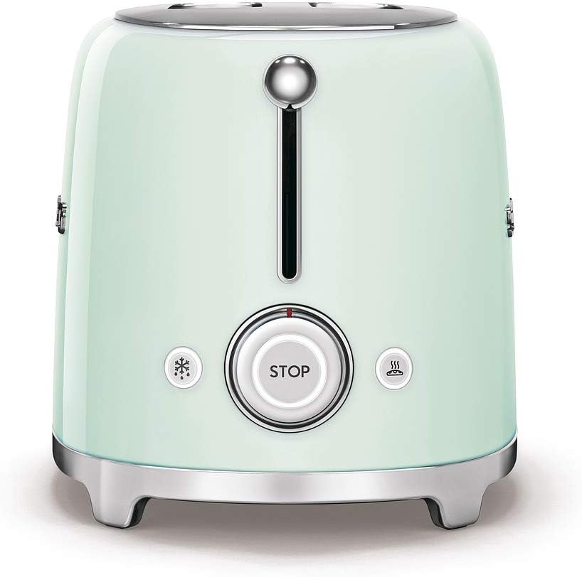 SMEG Retro 2 Slice Toaster Wide Slots TSF01PGUK (Pastel Green)