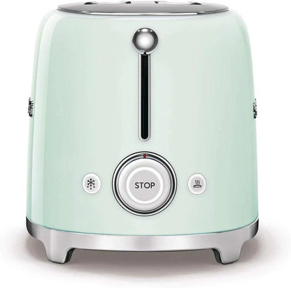 SMEG Retro Kettle & 2 Slice Toaster Matching Kitchen Set (Pastel Green)