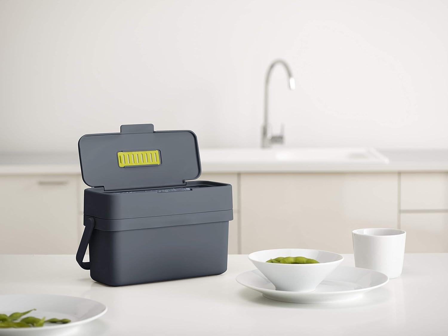 Joseph Joseph Compo 4 Graphite Food Waste Recycling Grey Caddy Slimline 30107 - Vibe Home