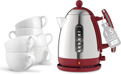 Dualit Lite Kettle Polished Gloss 72001 (Red Trim)