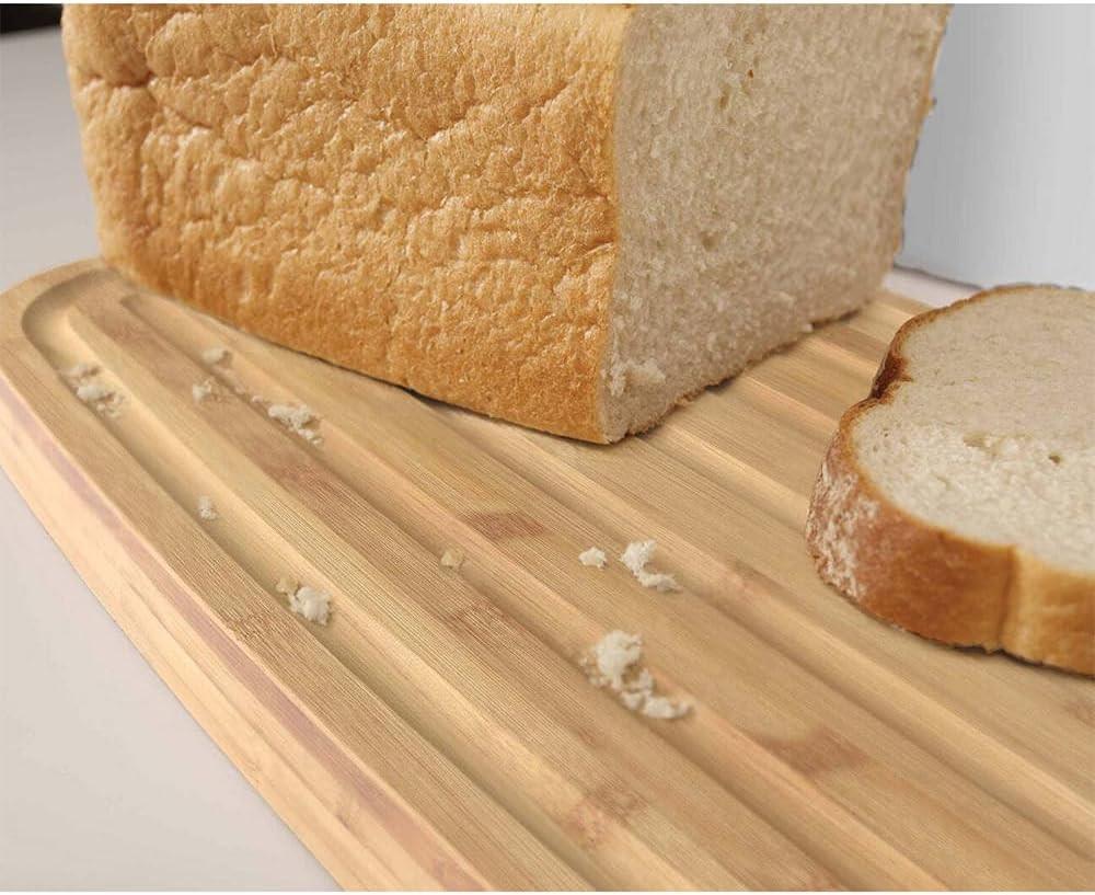 Joseph Joseph White Bread Bin with Bamboo Chopping Board Lid 81097 - Vibe Home