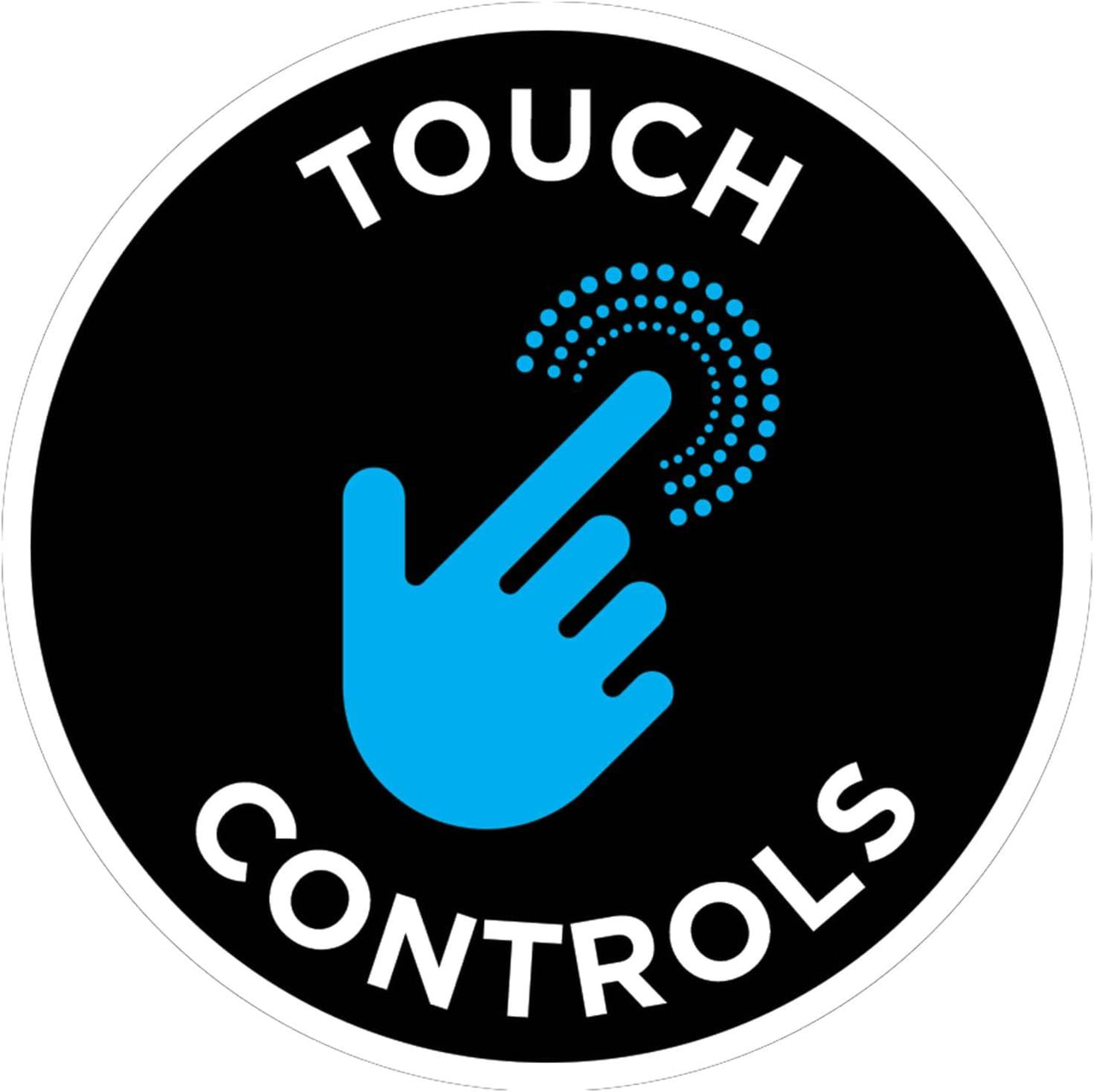 Toaster control icon for touch controls with illuminated settings