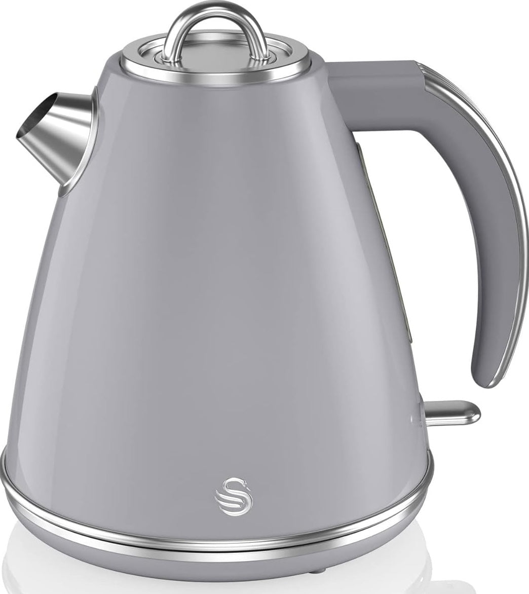 Swan Grey Kettle Stainless Steel Kitchen Retro Cordless SK19020GRN