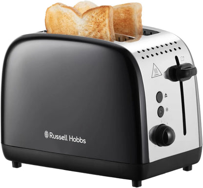 Russell Hobbs Classic Kettle & 2 Slice Toaster Kitchen Set (Black)