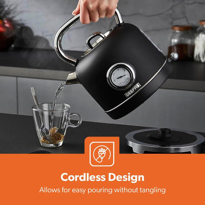 GEEPAS Retrovive Kettle GK38074UK-BK (Black)