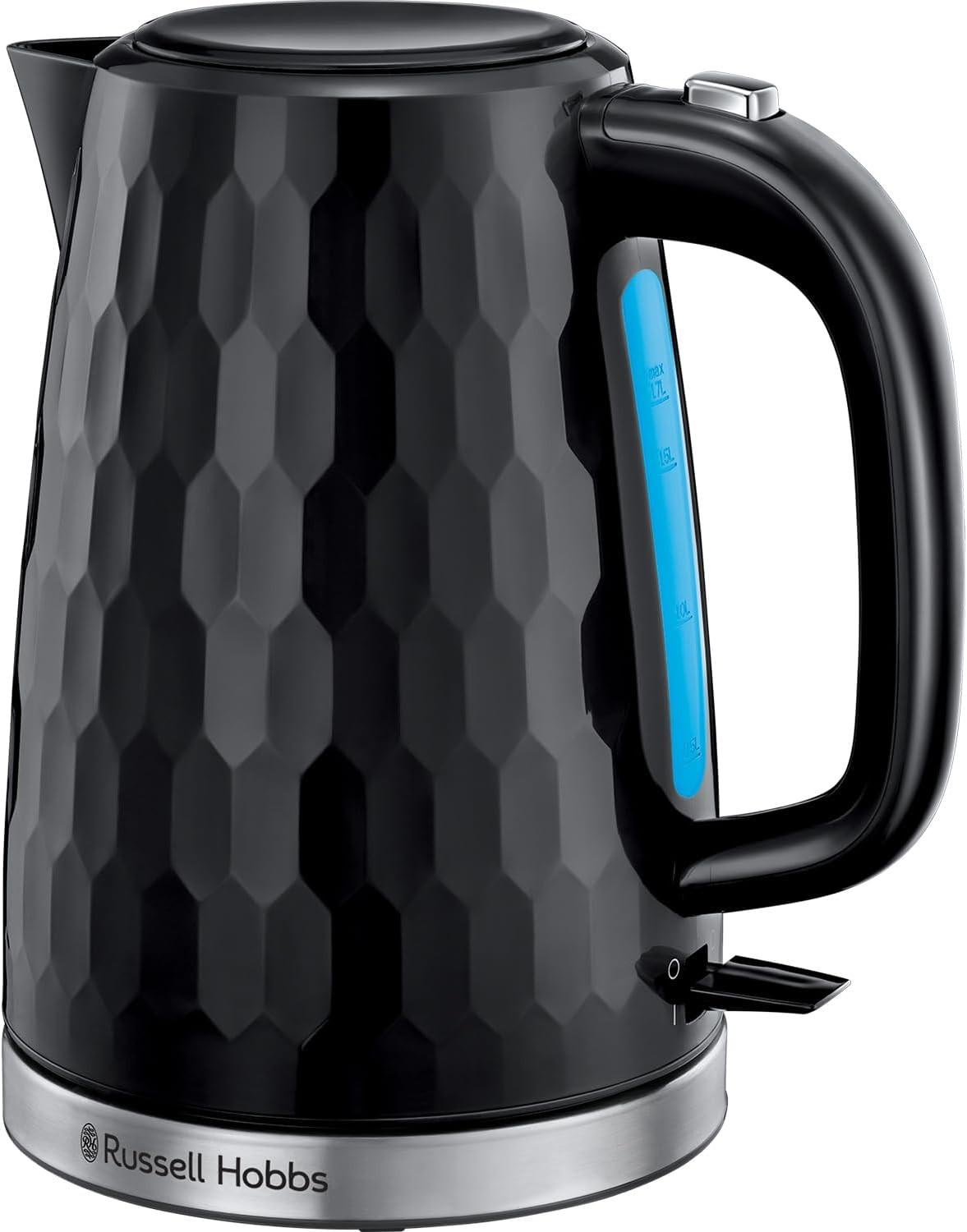 Russell Hobbs Honeycomb Kettle 26051 (Black) - Vibe Home