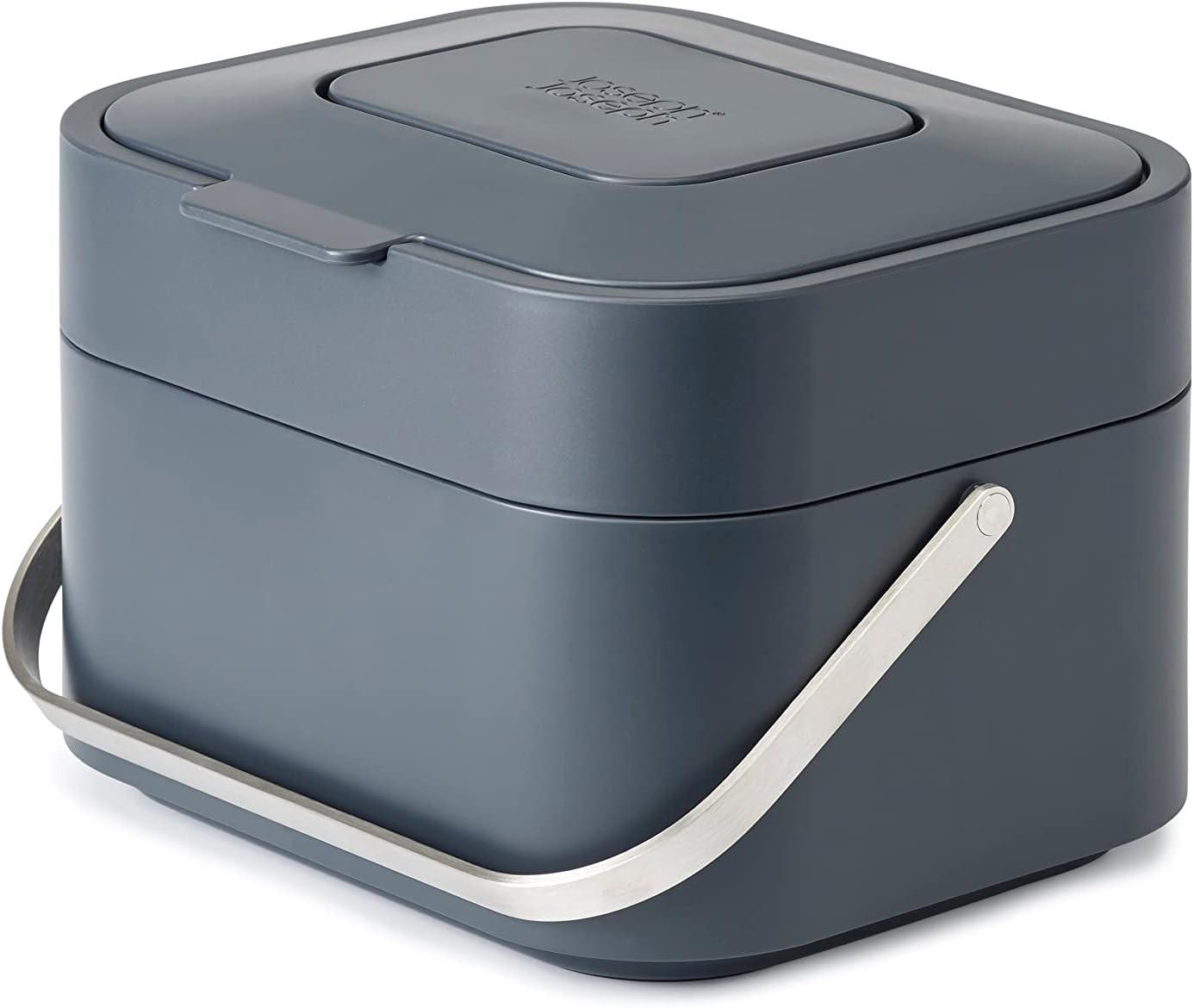 Joseph Joseph Intelligent Waste Stack 4 Food Graphite Compost Caddy Bin 30016 - Vibe Home