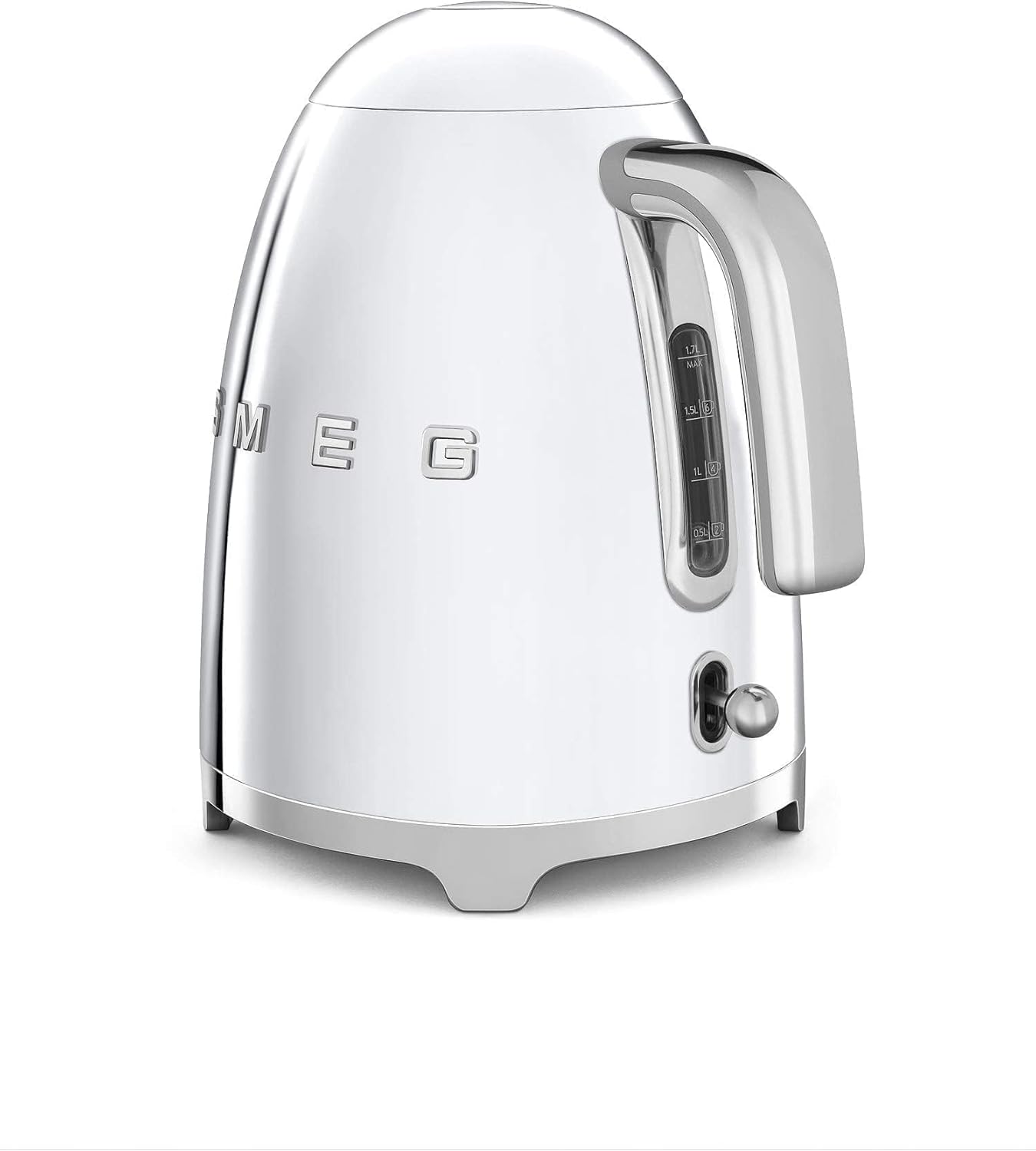 SMEG Stainless Steel Kettle & 4 Slice Toaster Kitchen Set (Silver)