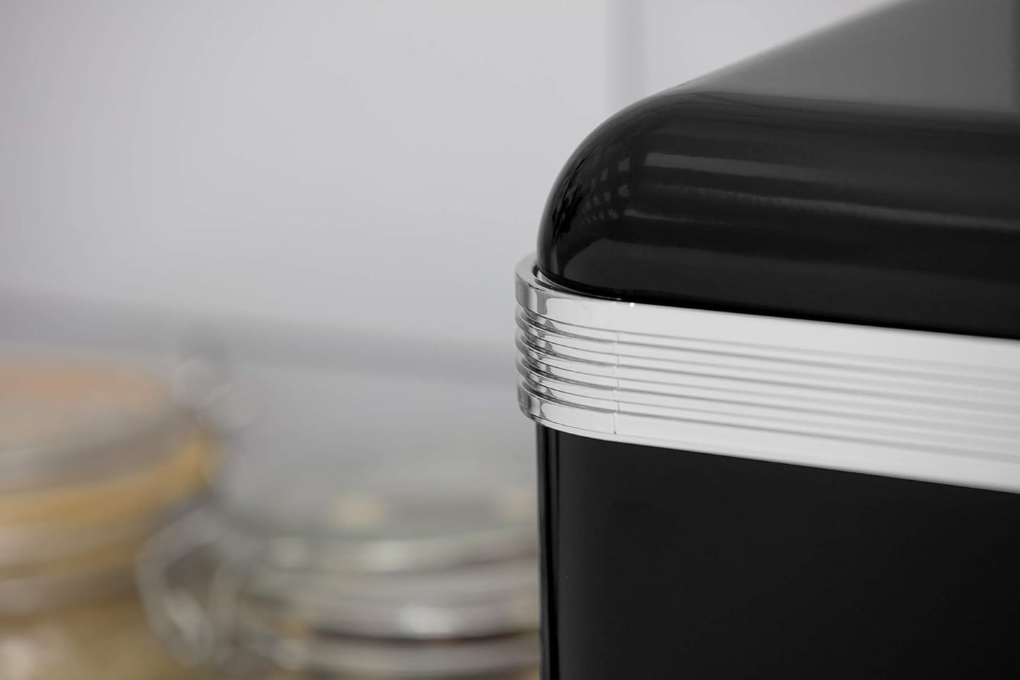 Swan Retro Bread Bin & Canisters Kitchen Storage Set (Black) Bread Bin & Canister Sets