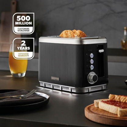 Geepas GEEPAS Arcus 2 Slice Toaster GBT36570UK-BK (Black)