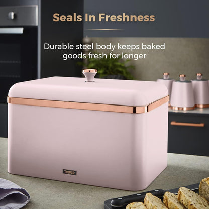 Tower Cavaletto Bread Bin Large T826130PNK (Marshmallow Pink)