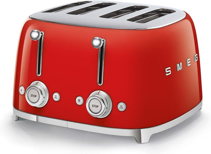 Smeg Red Retro 4 Slice Toaster TSF03RDUK