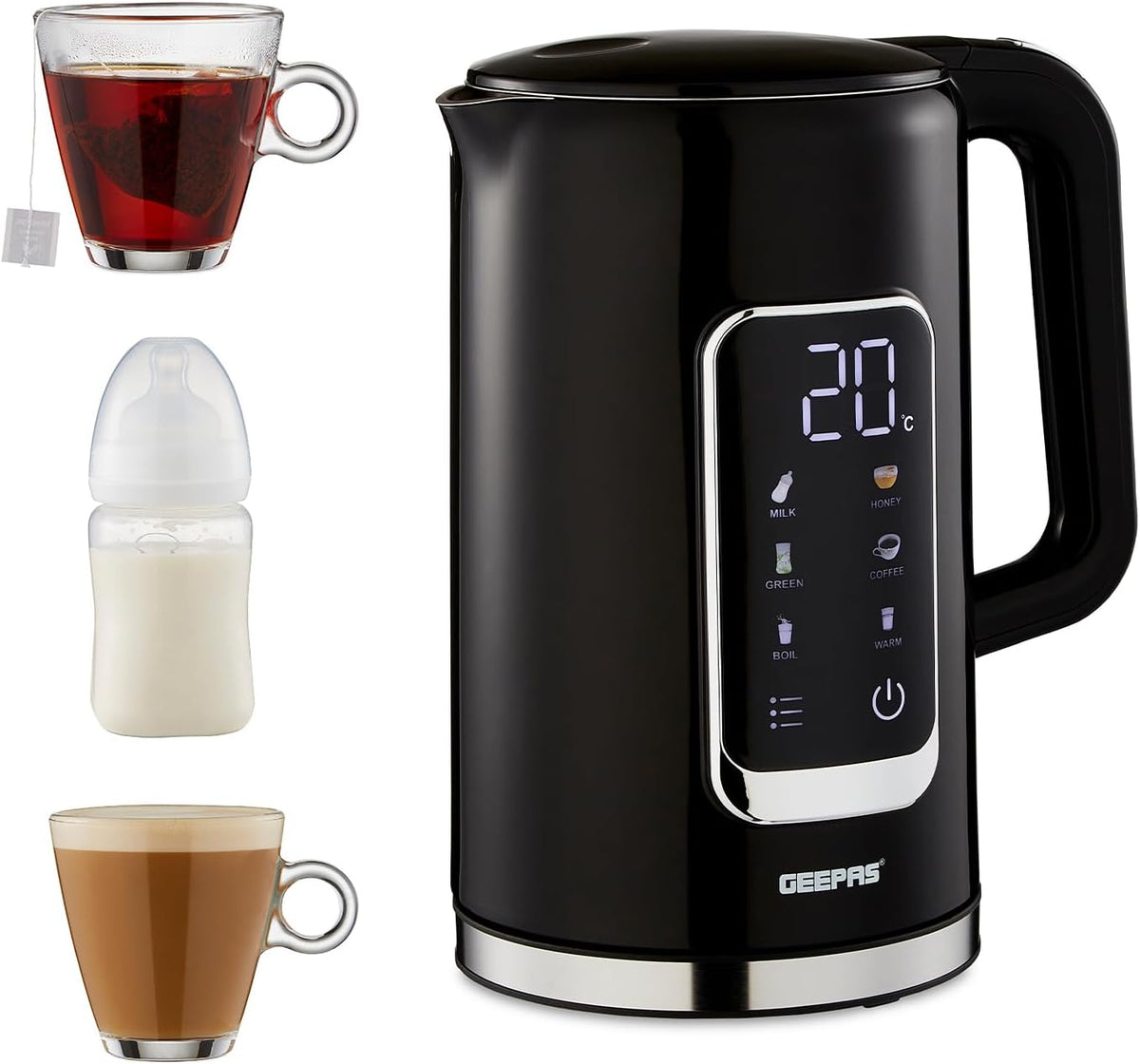GEEPAS Digital Electric Kettle GK38071UK-BK (Black)
