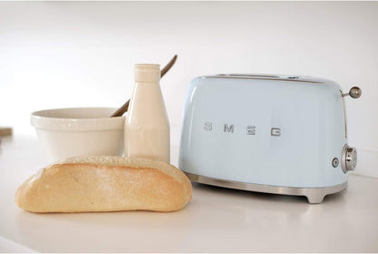 SMEG Retro 2 Slice Toaster Wide Slots TSF01PBUK (Pastel Blue)